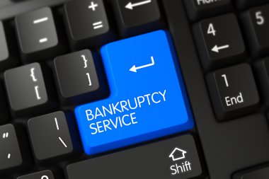 Bankruptcy Service - Modernized Button. 3D. clipart