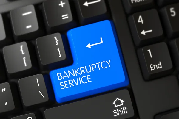 Bankruptcy Service - Modernized Button. 3D. — Stock Photo, Image