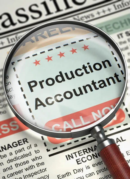 Productie accountant Word lid van ons team. 3d. — Stockfoto