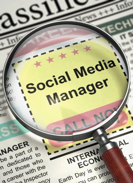 Social Media Manager gezocht. 3d. — Stockfoto