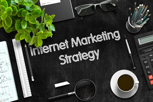 Koncepce strategie internetového marketingu. prostorové vykreslení. — Stock fotografie