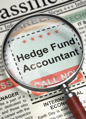 Were Hiring Hedge Fund Accountant. 3D.