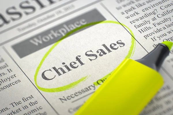 Wij verhuren de Chief Sales. 3d. — Stockfoto