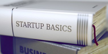 Startup Basics. Book Title on the Spine. 3D. clipart