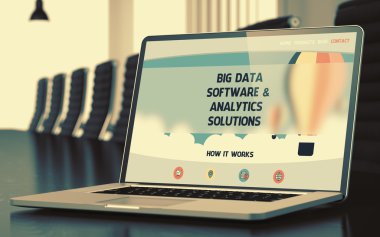 Büyük veri yazılım ve Analytics çözümleri kavramı. 3D.