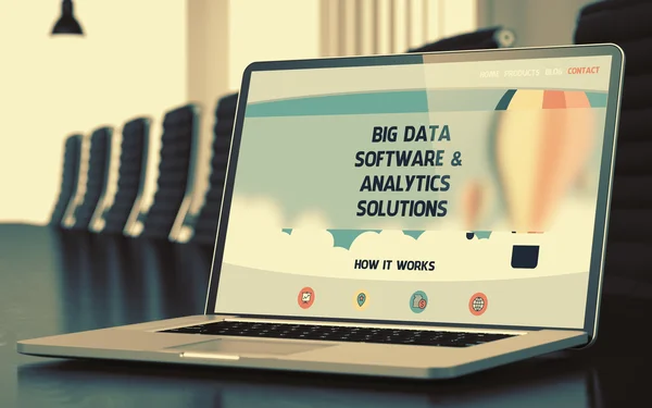 Концепция решений Big Data Software and Analytics. 3D . — стоковое фото