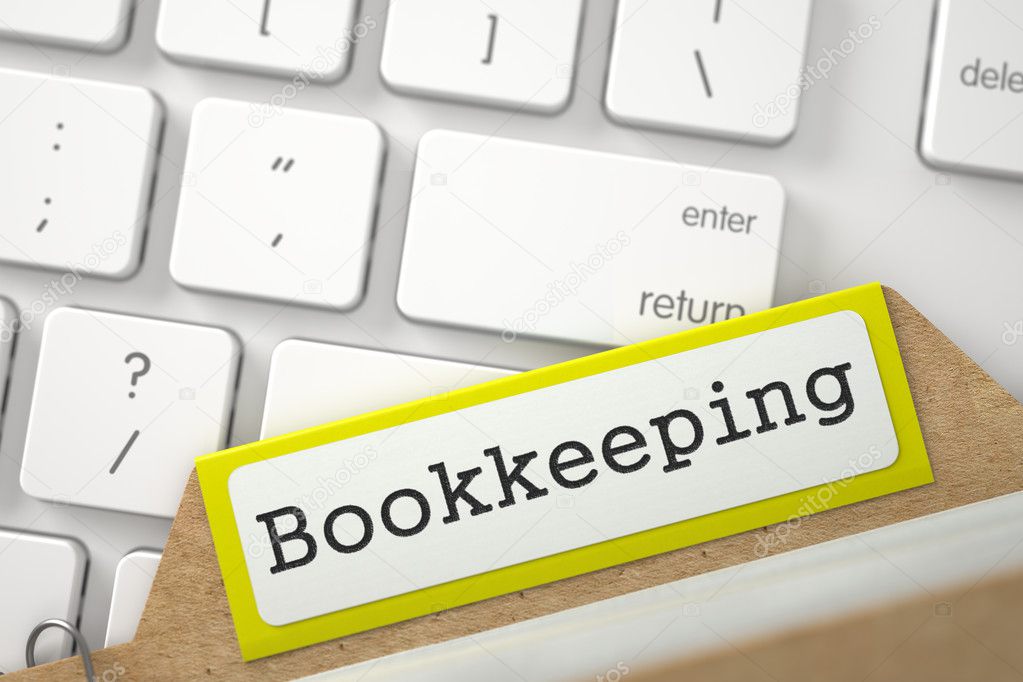 Folder Register with Bookkeeping. 3D.