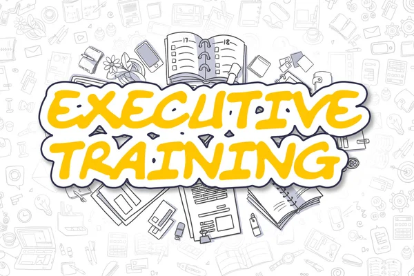 Тренинг для руководителей - мультфильм "Желтый жилет". Концепция бизнеса . — стоковое фото