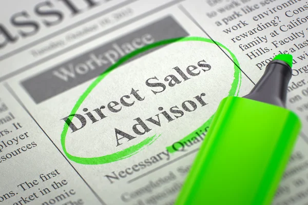 Direct Sales Advisor nu inhuren. 3D renderen. — Stockfoto