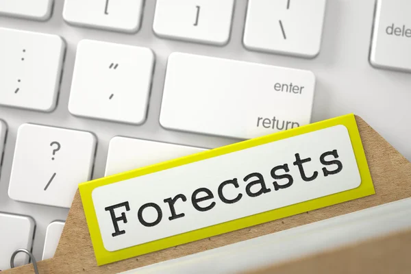 Folder Index with Forecasts. 3D Render. — Stock Photo, Image