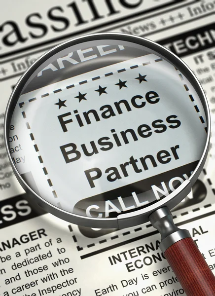 Finance Business Partner Word lid van ons team. 3d. — Stockfoto