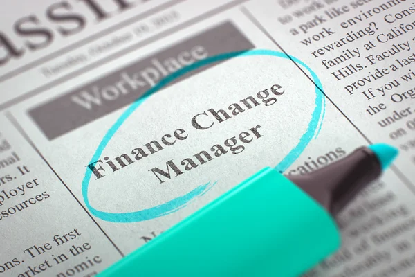 Finance Change Manager Word lid van ons team. 3D renderen. — Stockfoto