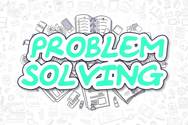 Problem Solving - Doodle Green Text. Business Concept.