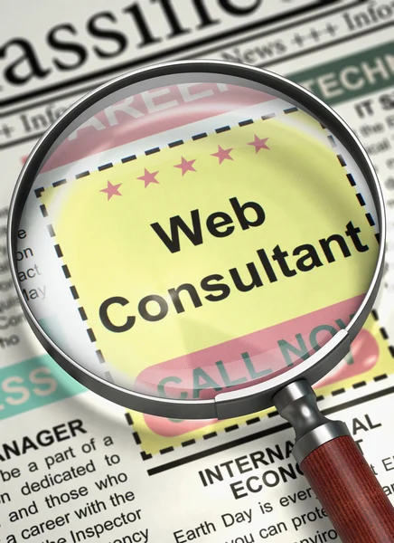 Nu huren Web Consultant. 3D. — Stockfoto