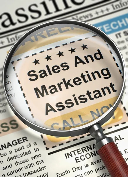 Assistant de vente et marketing d'ouverture d'emploi. 3D . — Photo