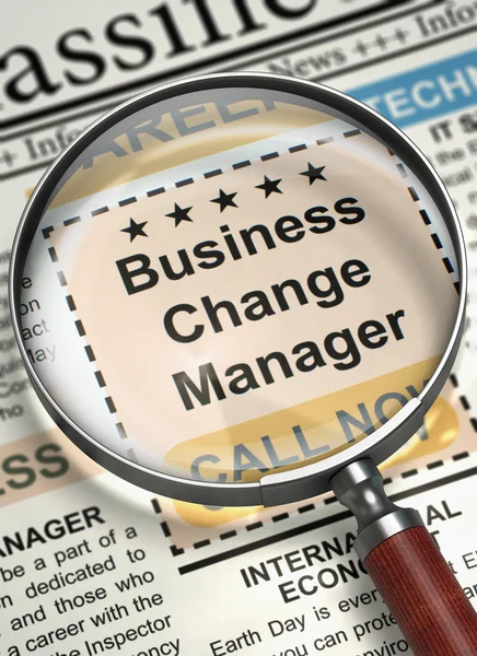 We are Hiring Business Change Manager. 3D. — Stockfoto