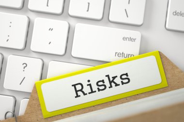 Yazıt riskleri ile dosya kartı. 3D.