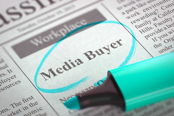 Media Buyer Job Vacancy. 3D. — Stock Photo, Image