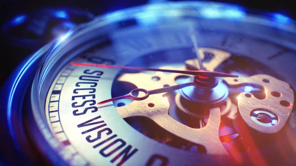 Success Vision - Wording on Pocket Watch. 3D Render. — Stock Photo, Image