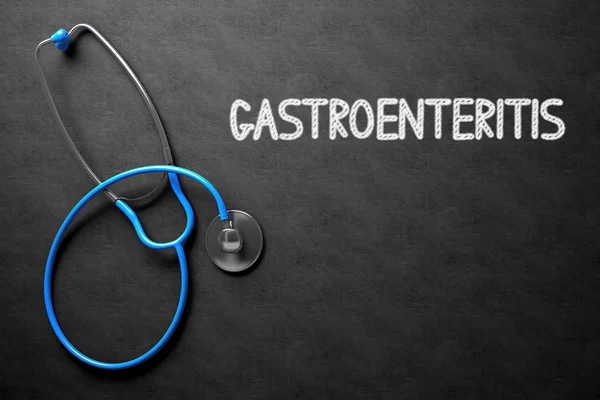 Chalkboard dengan Gastroenteritis. Ilustrasi 3D . — Stok Foto