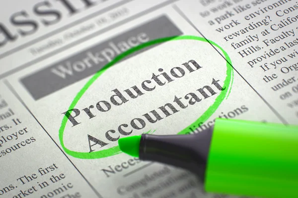 Were Hiring Production Accountant. 3D. — Stockfoto