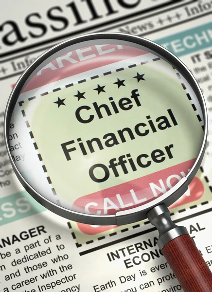Waren het inhuren van Chief Financial Officer. 3D. — Stockfoto