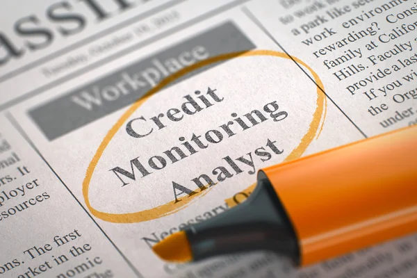 Credit Monitoring Analyst stoßen zu unserem Team. 3d. — Stockfoto