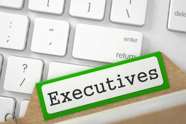 Index Card with Executives. 3D. — Stockfoto