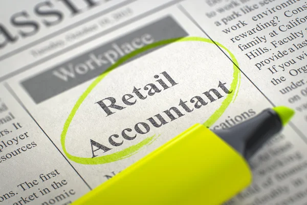 Job Opening Retail Accountant. 3D. — Stockfoto