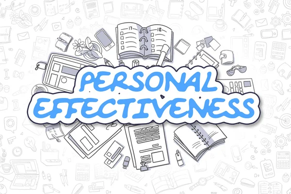 Personal Effectiveness - Doodle Blue Word. Business Concept. — Stock Photo, Image