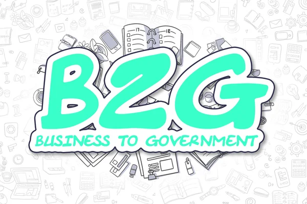 B2G - Doodle Green Word. Business Concept. — Stock Photo, Image
