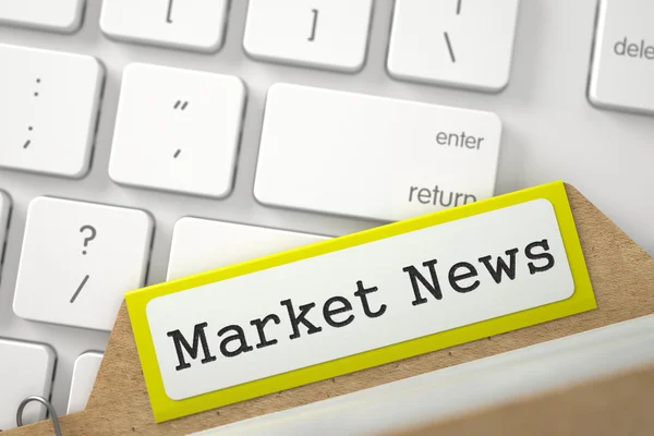 Fichier de carte avec Market News. 3D . — Photo