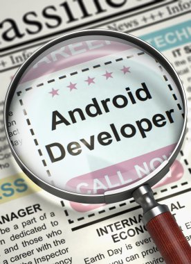 Android geliştirici işe. 3D.