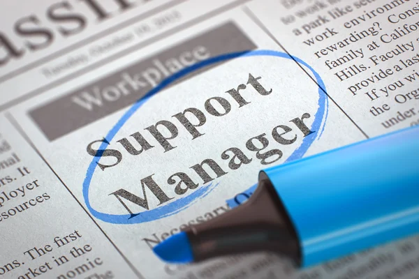 Nu anställer Support Manager. 3D. — Stockfoto