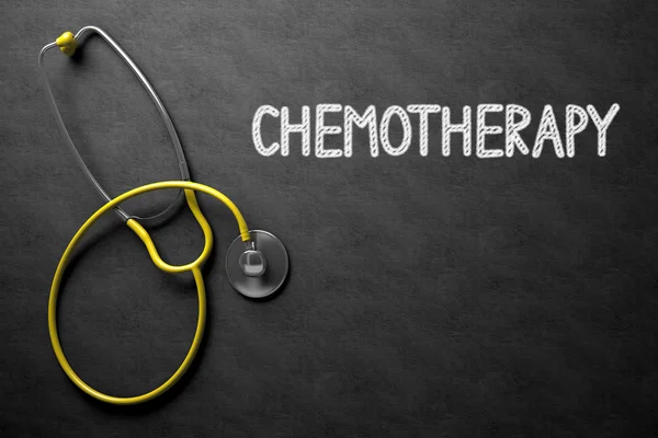Quimioterapia - Texto en pizarra. Ilustración 3D . —  Fotos de Stock