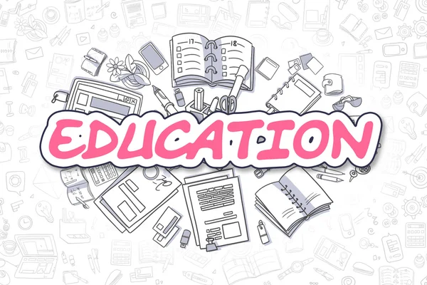 Education - Doodle Magenta Text. Business Concept. — Stock Photo, Image