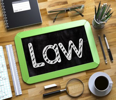 Küçük kara tahta hakkında kanun. 3D.