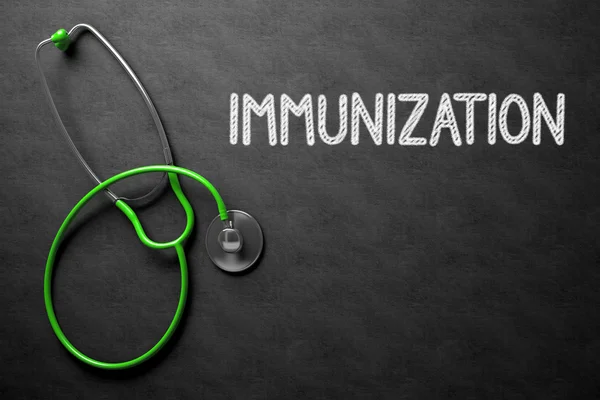 Pizarra con concepto de inmunización. Ilustración 3D . — Foto de Stock