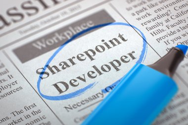 Biz işe Sharepoint geliştirici vardır. 3D.