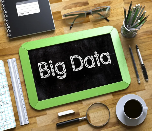 Kleine Tafel mit Big Data. 3d. — Stockfoto