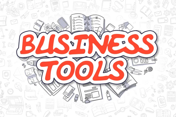 Business Tools - Doodle Red Word. Business Concept. — Stock Photo, Image