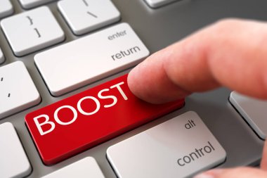 Boost tuş takımı dokunmadan el. 3D.