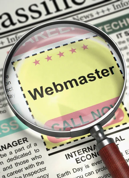 Bylo najímání Webmaster. 3D. — Stock fotografie