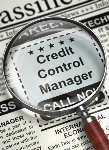 Vacature Manager van de controle van het krediet. 3D. — Stockfoto