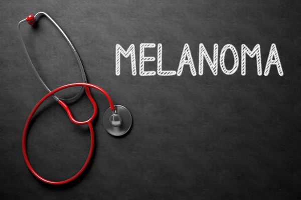 Lavagna con concetto di melanoma. Illustrazione 3D . — Foto Stock