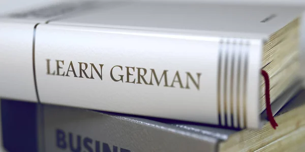 Learn German Concept on Book Title. 3D. — Stock Photo, Image