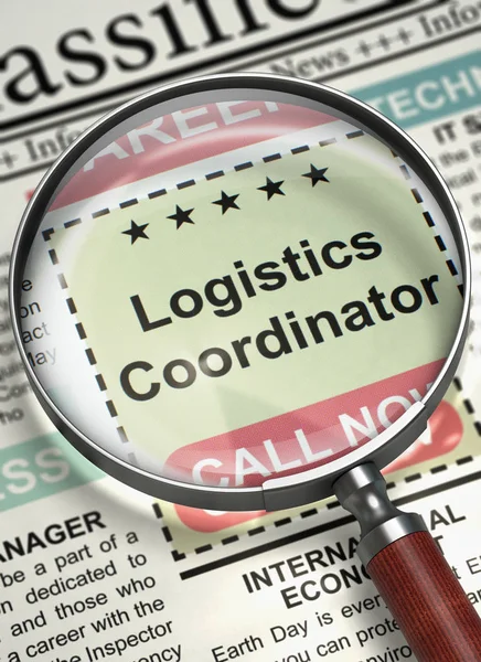 Logistiek coördinator vacature. 3D. — Stockfoto