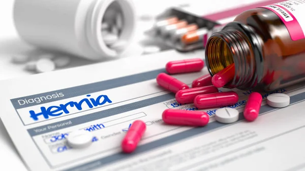 Hernia - Phrase in Differential Diagnoses. 3D. — Stock Image Hernia - Phrase in Differential Diagnoses. 3D. Stock Image