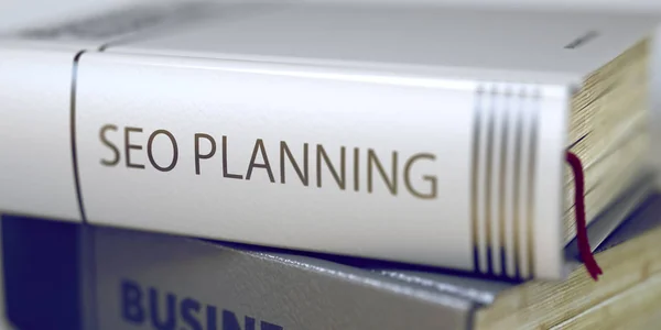Seo Planning. Titre du livre on the Spine. 3D . — Photo