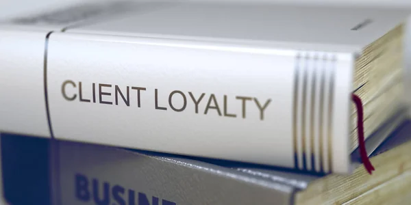 Client Loyalty. Book Title on the Spine. 3D. — Stock Photo, Image